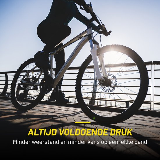 Dunlop Fietspomp met Drukmeter - Fiets Pomp voor Dunlop, Schrader en Frans Ventiel - Staande Pomp Incl. Adaptoren voor Waterspeelgoed en Ballen