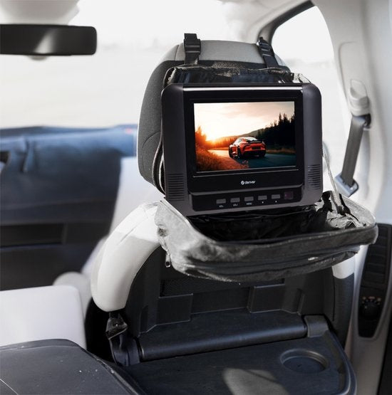 Denver Draagbare DVD Speler Auto - 7 inch - 2 schermen - Wintersport - Incl. Hoofdsteunhouder - USB - MTW793