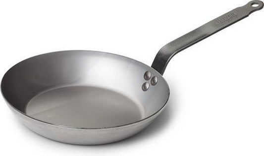 De Buyer Plaatstalen Koekenpan Ø 24cm - zonder PFAO & PTFE - Geen Inductie - Natuurlijk wax anti aanbaklaag