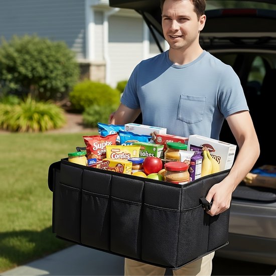 Kofferbak organizer - Compact & Ruim - Auto Accessoires - Autostoel Opbergbox - Voor Achterbank - Zwart - Luft