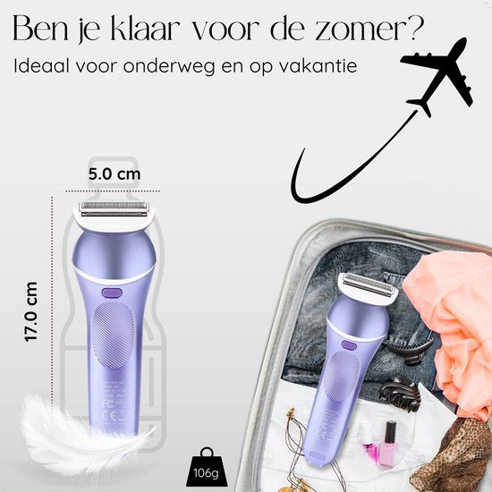 Sansbeauté® 7 in 1 Ladyshaves voor Vrouwen - Gezicht - Oksels - Benen - Epilator - Trimmer voor Vrouwen & Dames - Bikinitrimmer Dames - Scheerapparaat Vrouw