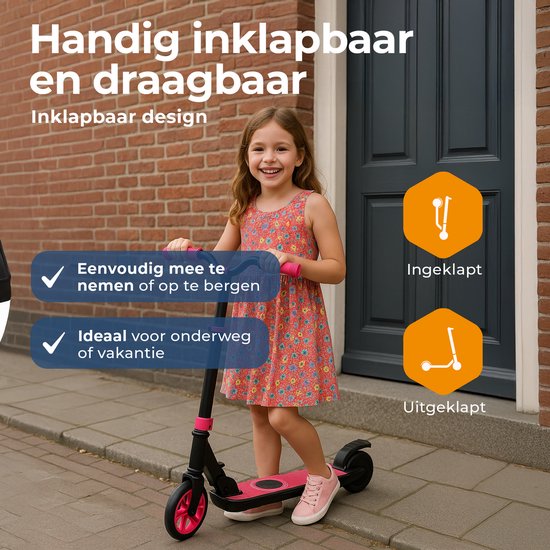 Denver elektrische step voor kinderen - 10km/u - Kinderstep - LED Verlichting - 6km Bereik - SCK5500RO