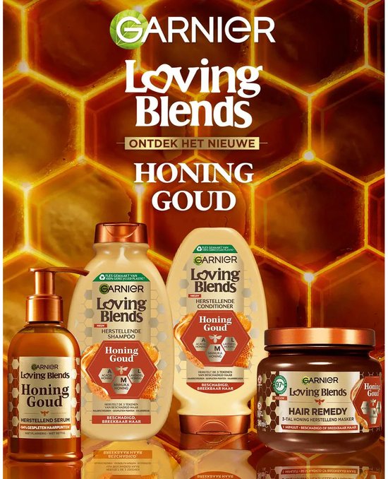 Garnier Loving Blends Honing Goud Herstellende Conditioner Voordeelverpakking - Beschadigd, Breekbaar Haar - 6 x 250ml