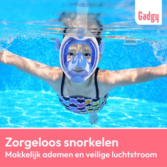 Gadgy Snorkelmasker voor kinderen - Snorkelset Unicorn - Full Face Duikmasker Kind - Duikbril met Snorkel - Snorkelen en duiken in 2024