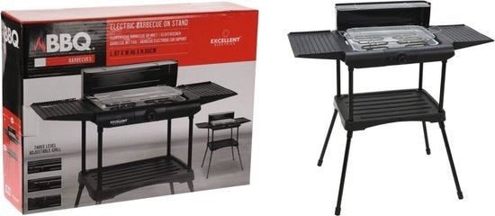 Excellent Electrics Elektrische Barbecue - Grilloppervlak (LxB) 36x24 cm - 2000W - Zwart