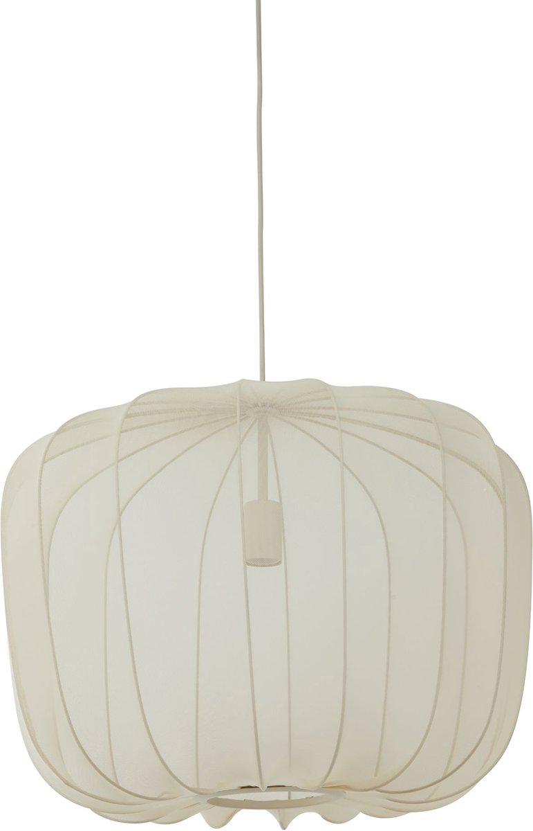 Light & Living - Hanglamp Plumeria - Ø60 cm - E27 Fitting - Modern Design - Zand Textiel & Metaal