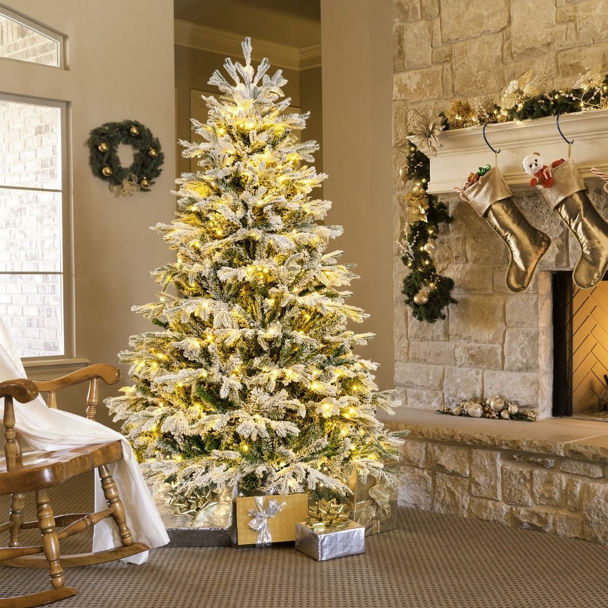 Coast Kunstkerstboom met Sneeuw en 350 LED-lampjes - 180cm