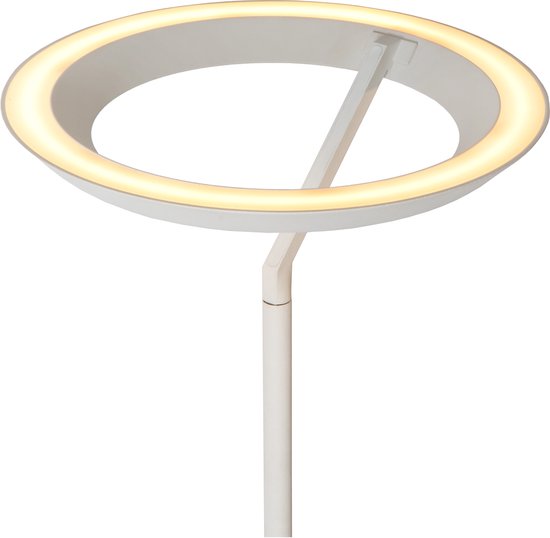 Lucide CELESTE - Vloerlamp - Ø 28 cm - LED Dimbaar - 1x21W 2700K - Wit