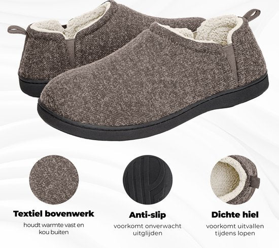 Comfeet Pantoffels Heren - Sloffen - Anti-slip - Maat 40/41 - Grijs