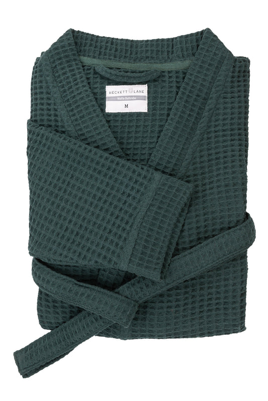 Badjas Wafel Army Green - 65% Gerecycled Katoen - 450 g/m² - Unisex