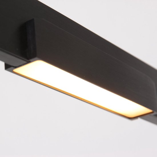 Hanglamp Bloc 3297ZW Zwart met Hoogteinstelbaar Cable Lift, Glas en Metaal - Steinhauer