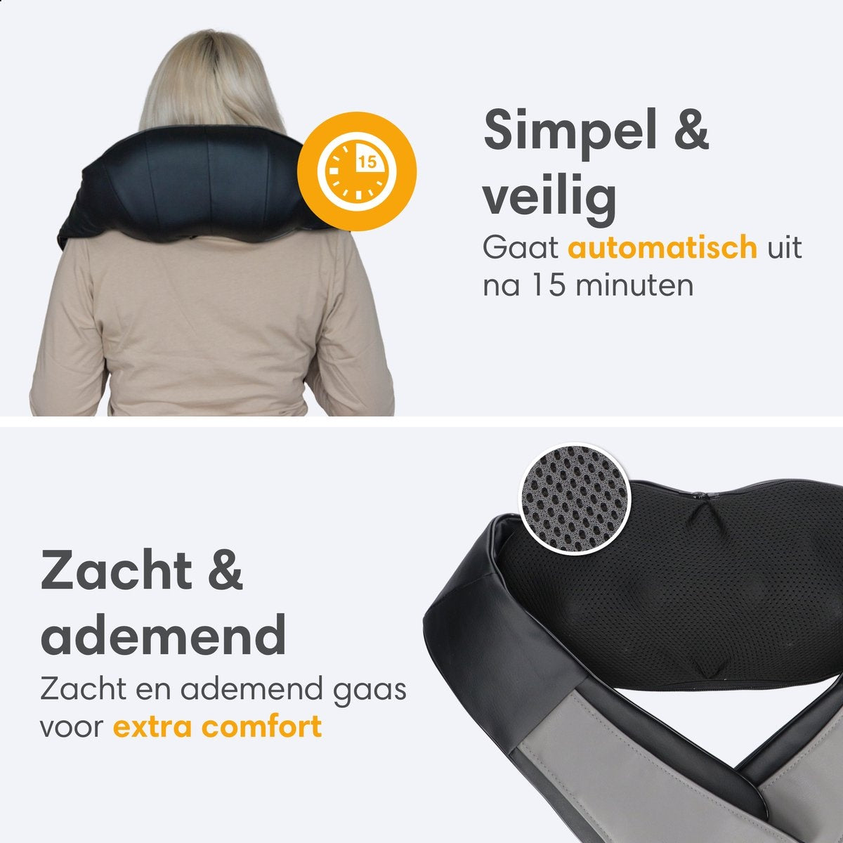 Shiatsu Massagekussen - Elektrisch Nekmassage Apparaat - Massage Apparaten - Nek en Schouder Massage Apparaat - Massageapparaten met Infrarood Verwarming - Massagekussens