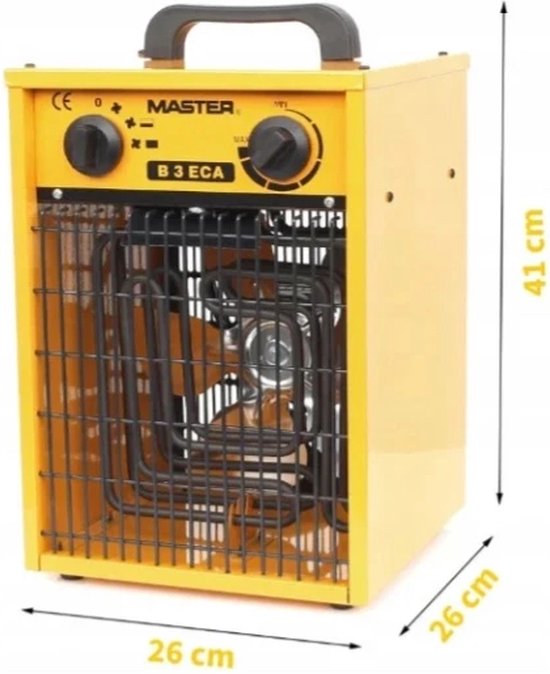 Master werkplaatskachel elektrische heater met ventilator B 3 ECA 3kW (B3ECA)