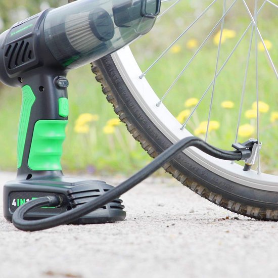 Hammersmith AirStorm - Snoerloze handstofzuiger & luchtcompressor met SOS-lampje & uitgebreide accessoireset - Autobanden oppompen - Bandenspanning controleren - Auto stofzuiger & pomp - Mail Order Edition