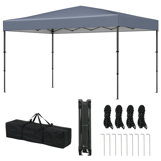 Coast Pop-Up Paviljoen 365 x 225 cm – UV-Bescherming Met Draagtas – Grijs – Oxford Metaal