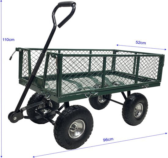 Bolderkar luchtbanden - tuinwagen- tuinkar - bolderwagen - 350 kg belastbaar