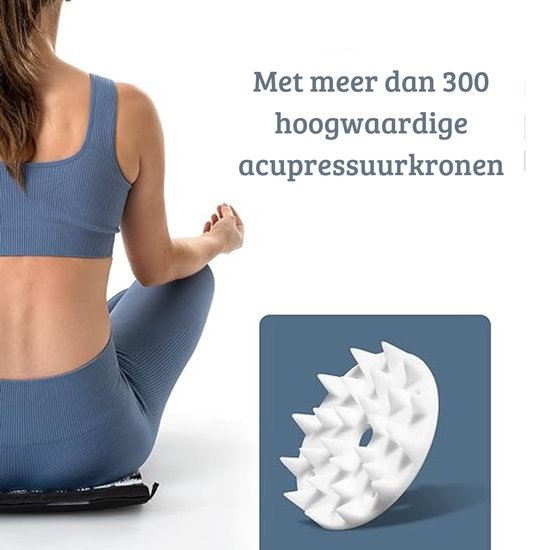 Premium Acupressuurmat – Acupressuurmat Set – Spijkermat – Shakti Mat – Massagemat – Optimale Ontspanning – Inclusief Tas en Kussen – Overal Bruikbaar – Hoogwaardig Materiaal - Zwart