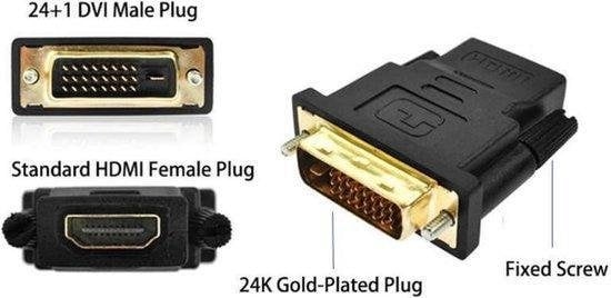 Garpex® DVI 24+1 naar HDMI adapter - 1080p Full HD converter voor beeld en geluid