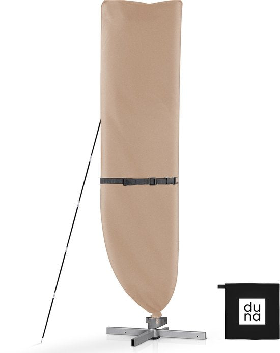 Parasolhoes voor Zweefparasol & Staande Parasol - Tot 400cm - Beschermhoes Waterdicht - Oxford 420D - Incl. Montagehulp - Bruin Taupe