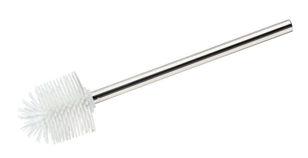 Wenko WC-Borstel Siliconen Wit - Verwisselbare Borstelkop Ø7,5 cm - RVS Handgreep