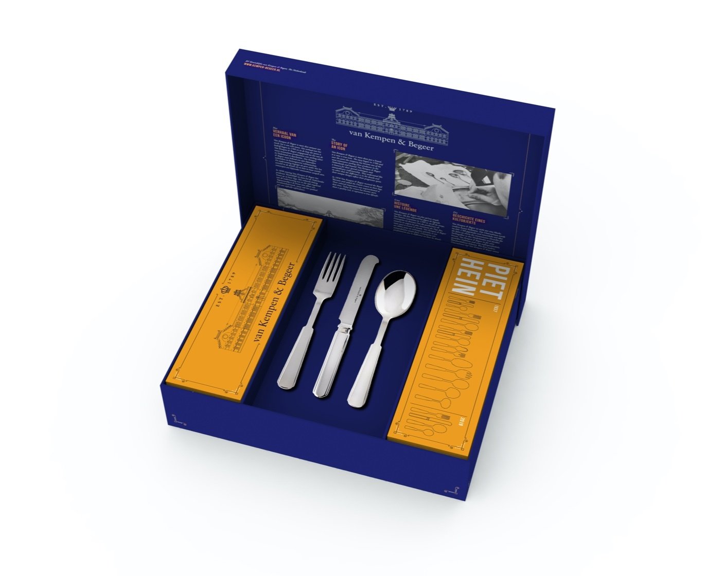 Piet Hein Cassette Bestekset – 6-persoons – 40-delig – zilverkleurig edelstaal – 2019 design