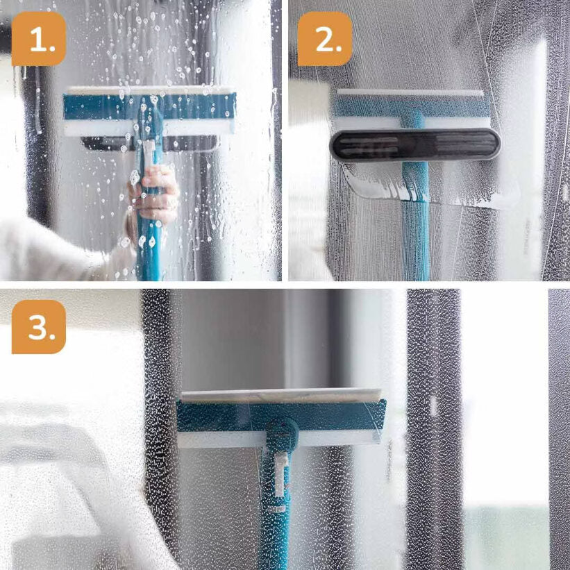 Livington WindowBuddy 3-in-1 raamreiniger met telescopische steel en vuilwatertank