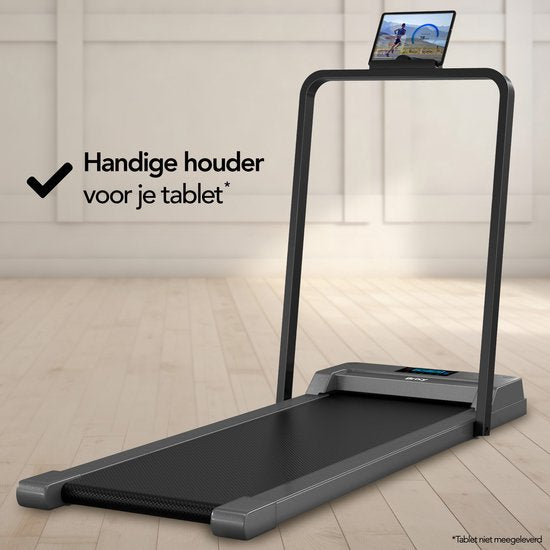 Brixy Loopband voor Thuis - Bluetooth - 1-10 km/u - Inklapbaar - 120 x 53 x 12 cm - Antraciet - Zwart