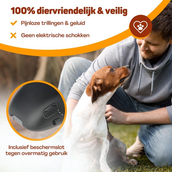 Vulpes Goods® Anti Blafband Pro – 3-in-1 Trainingshalsband Zonder Schok – Oplaadbaar & Waterdicht
