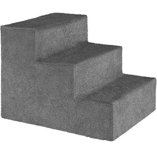 Tectake Huisdiertrap Paw Path – Grijs – 37 x 45 x 34,5 cm – 3 Treden