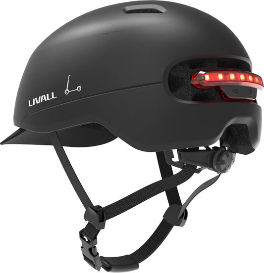 Livall - Helm - C21 Smart Bicycle - Groot 57-61 cm - Geschikt voor Speed Pedelec & Bromfiets - SOS-functie - Remlicht - Zwart