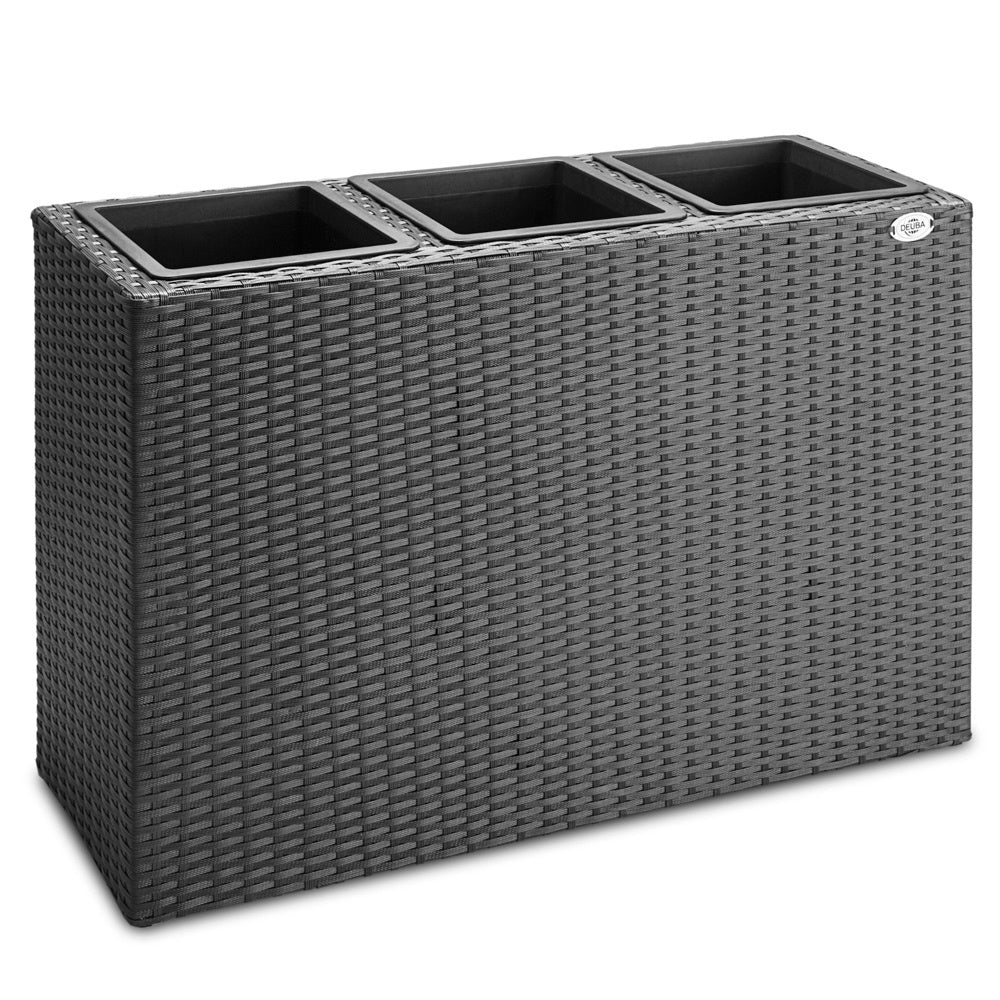 Casaria Staande Plantenbak – met Waterafvoer 83x30,5x60cm - Zwart