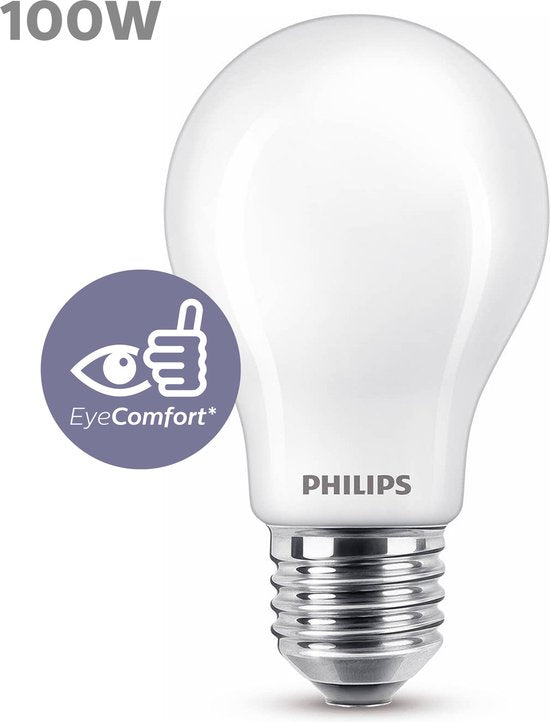 Philips LED Lamp Mat - 100 W - E27 - warmwit licht