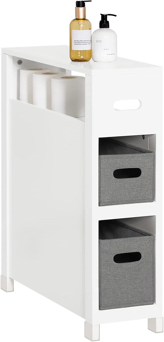 SoBuy Kast - BZR83-W - MDF & Grenenhout - Max. 15kg. - 60x20x70cm - Wit