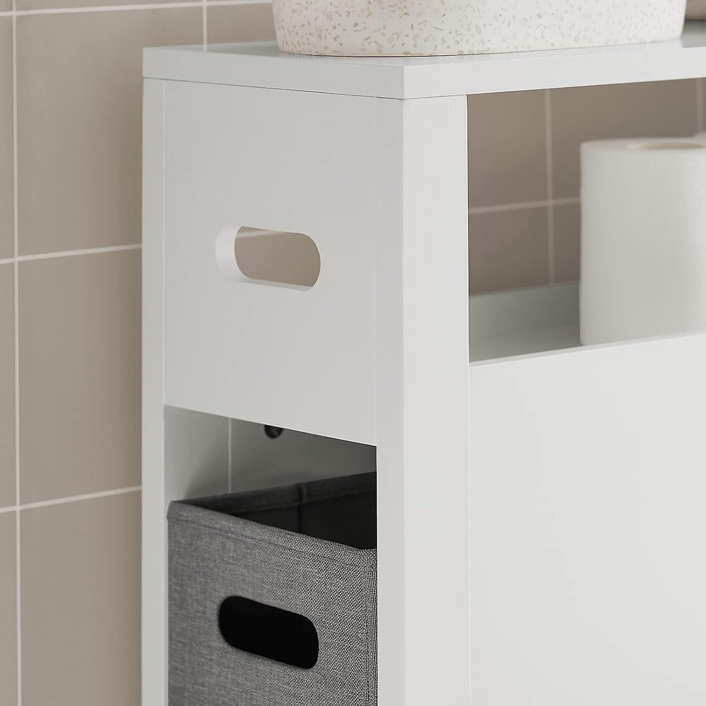 SoBuy Kast - BZR83-W - MDF & Grenenhout - Max. 15kg. - 60x20x70cm - Wit