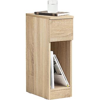 SoBuy - Nachtkastje met lade en opbergvak - 20 x 35 x 60 cm - Max. 20KG - Houtkleur