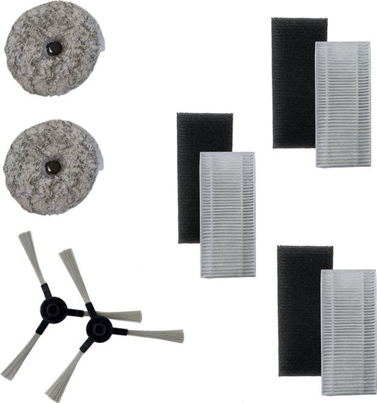 Blaupunkt Bluebot Omega Accessoirekit 2 - 2x Zijborstel - 3x HEPA-filter + Sponsfilter - 2x Dweilpads