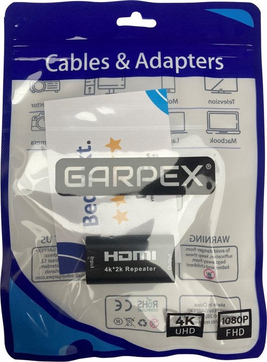 Garpex® HDMI Repeater - HDMI Signaal Versterker Extender - 4K x 2K - 40 meter