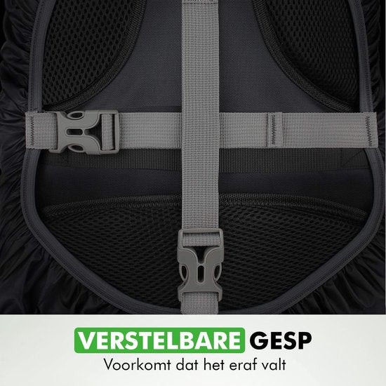 Travelhawk Regenhoes Rugzak - Waterdicht - Backpack Hoes - Reflecterend - 46-55L - Zwart