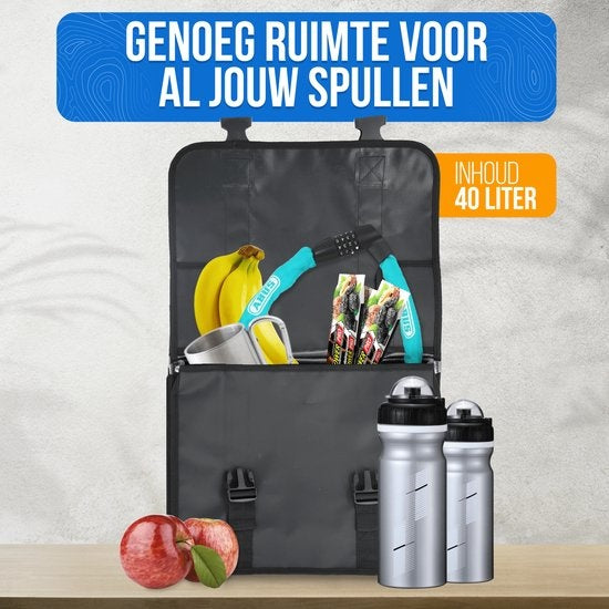 Strex Dubbele Fietstassen 40 Liter - Met Reflectoren - Zwart