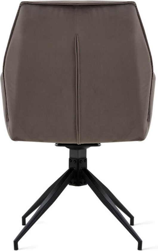 Eetkamerstoel Jill Velvet Antraciet | Set van 2