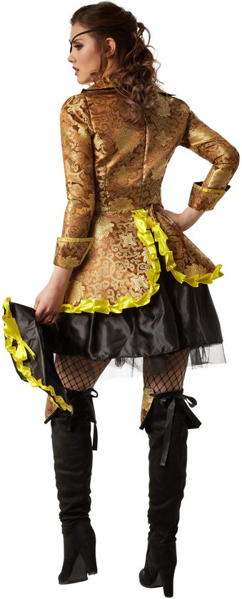 dressforfun - Vrouwenkostuum sierlijke vrijbuitster L - verkleedkleding kostuum halloween verkleden feestkleding carnavalskleding carnaval feestkledij partykleding - 301771