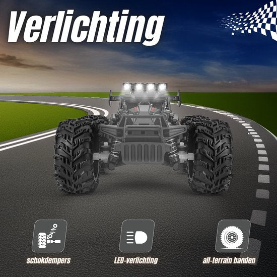 Vertrex Turbo V12 RC Bestuurbare Auto - Afstandsbestuurbare Race Speelgoed - Volwassenen & Jongens - voor Buiten - Radiografisch Afstandbestuurbaar - 209 x 121 x 257mm