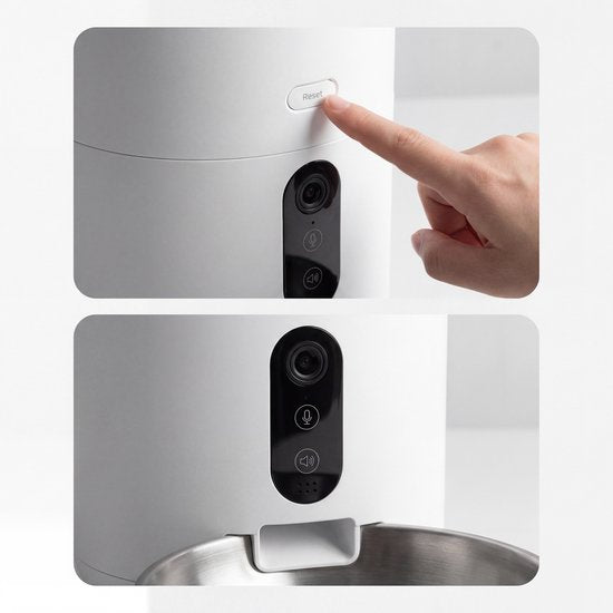 Princess Automatische Voerbak - HD Camera & Smart - 6 Liter – Kat & Hond - App‑Bediening – Geplande Voeding – Roestvrijstalen Kom – Back-up Batterij - Voerautomaat - Voerdispenser - 610065