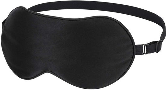 Northwall Premium Zijden Slaapmasker met Oordopjes - 100% Verduisterend Oogmasker - Verstelbaar - Zwart