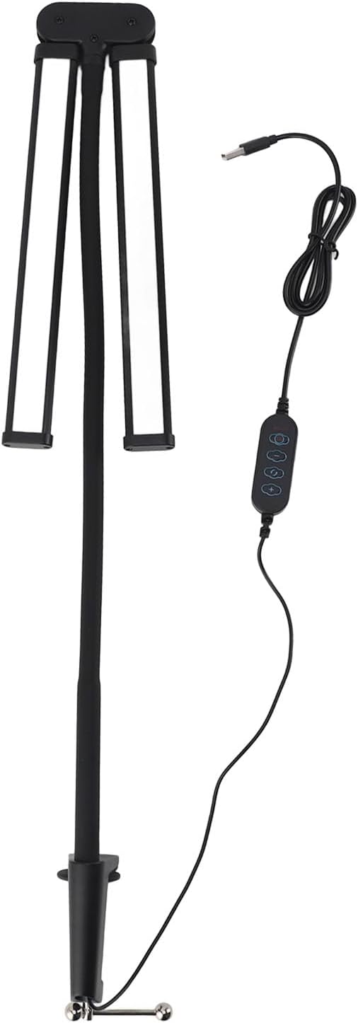 Skoov Led-Bureaulamp voor Kantoor Thuis, Heldere Dubbele Kop Bureaulamp met 3 Kleuren Traploos Dimbaar, Lamp Flexibele Zwanenhals Bureauverlichting voor Architect Thuiskantoor USB 5V