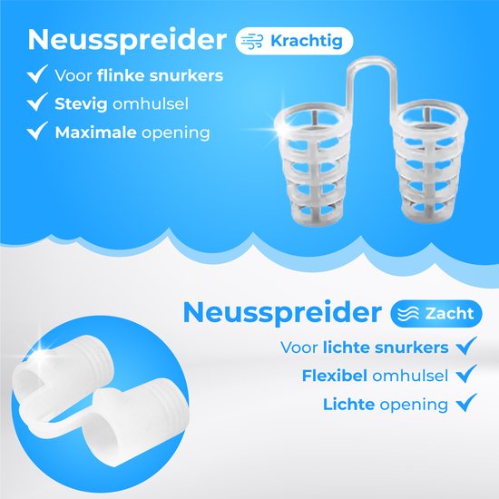Nuvance - Anti Snurk Set - Anti Snurk Beugel - Neusspreiders - Neusclip - Snurkbeugel - Incl. eBook - Stop met Snurken - Betere Slaap