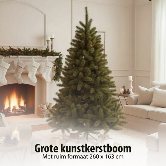 Triumph Tree Bristlecone Kunstkerstboom - Kunstboom met Natuurlijke Uitstraling - Kerstversiering voor Binnenshuis - PVC Hardneedle Afwerking - H260 x Ø163 cm - Groen