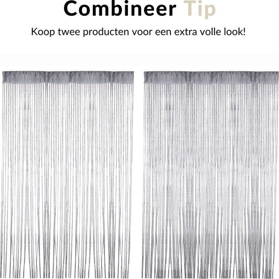 Ridôme Vliegengordijn - Deurgordijn - Stijlvol - Incl. Gordijndraad - Vliegengordijn Plastic - 100 x 200 cm - Wit