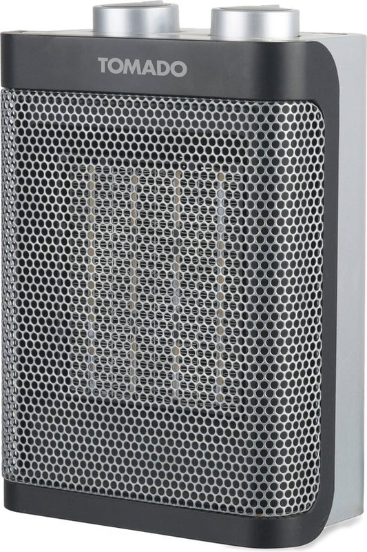 Tomado THC1501B - Keramische kachel - 24m² - 1500 watt - 2 warmtestanden - Zwart/grijs
