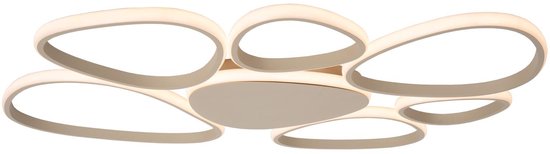 Lucide SAMLING - Plafonnière (Plafondlamp) - LED Dimbaar - CCT - 1x72W 2700K/4000K - Taupe